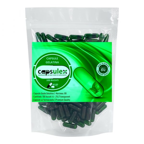 CAPSULE GELATINA VERZI M:00 – 100 BUCATI